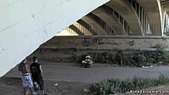 blonde says, 'tie me up in latex'