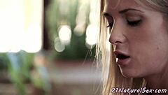 Doggystyle drilled beauty sucks lovers cock in glamorous amateur scene