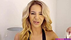 Blonde teen maid stepsister gets intense surprise fuck from not brother