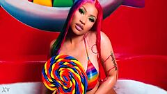 nicki minaj, redhead celebrity, talks about her sexy big tits and masturbation.