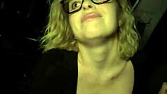 Desperate Taxi Driver Takes Juicy Payment from Blonde in Car!