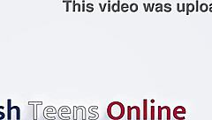 Hot teen student cums in uniform during foreplay with neighbor.