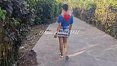 Pinay asian teen 18+ fucks in public near the road