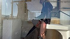 Hot wife and neighbor enjoy pussy eating in the laundry room