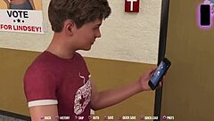 Curvy Latina girlfriend cheats with kissing in public, boyfriend unaware