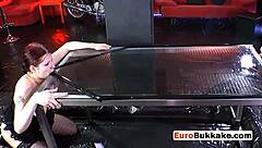 Check this chubby redhead in lingerie getting banged and soaked