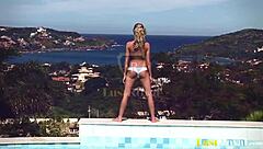 milf bianca resa gets bent over for rough anal on the beach