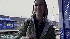 Smoker pays fine with tits and blowjob.