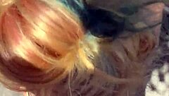 the blonde slut got fucked in public, then took a huge facial