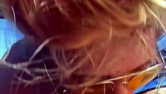 the blonde slut got fucked in public, then took a huge facial