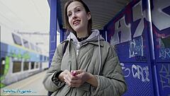 Smoker pays fine with tits and blowjob.