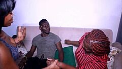 Wow, threesome with housewife in african kingdom!