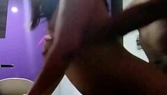 Beautiful babysitter gets horny in hotel room