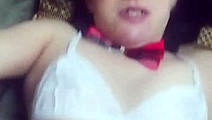 gostosa magrinha do cabelo curto tirou leitinho do moreno