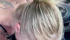 After missing the bus she ordered a taxi when she left home she forgot her card at home so she had to give the driver a blowjob as a reward for the ride