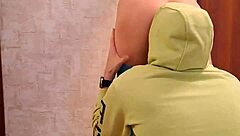 Athletic couple fucks intensely on roller skates with neighbors watching