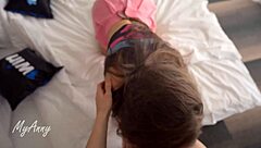 Hot Stepsister Acts Like A Little Slut In Fetish Handjob