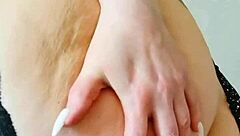 Close-up of stepmother's big tits during taboo cum in pussy sex