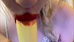 Elza Kom Dances Seductively in Lingerie Before Sucking Cock