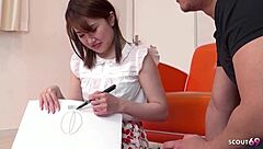 Japanese Girl Tricked to Mutual Masturbation with Cum on Pussy