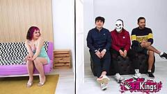 Young mei takes three rookie dudes rough in doggystyle!