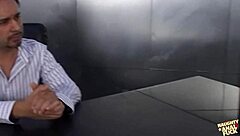 blonde office lady gets mouth fucked in 69 and asshole opened up