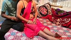 Young Asian Wife In Saree Gets Quickie Blowjob And Cunilingus