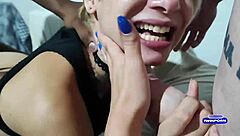 Black guy fucks the guy's wife hard!