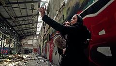 Two german best girl friends julia parker and maria gail talk about risky no condom ffm threesome sex at lost place