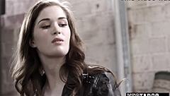 petite bisexual blonde convinces brunette bestie for lesbian 69