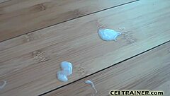 Hey, you promised to eat your cum after this femdom masturbation session, right?