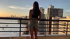 delicious sunset fuck in cowgirl