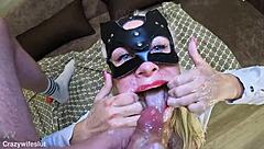 nasty secretary crazywifeslut, deepthroat and choke for liquid lunch