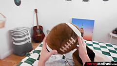 Pretty bunny mother craves her stepson's big eggs in cosplay lingerie