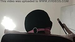preview - tied up blindfolded and ballgagged milf gets fucked in her mouth pussy and ass.