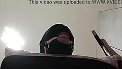 preview - tied up blindfolded and ballgagged milf gets fucked in her mouth pussy and ass.