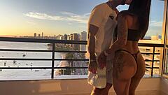 delicious sunset fuck in cowgirl