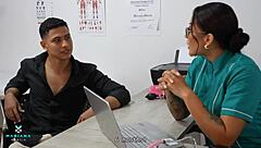 I see slutty doctor cum in ass