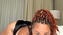 Thick redbone milf caught squirting pussy with toys