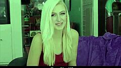 Skinny blonde gets big ass creampie