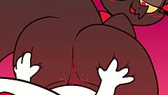 canaryprimary engages in dark rituals in cartoon parody.