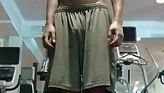 Beautiful Skinny Girl Does Pole Dance In The Gym Dorm!