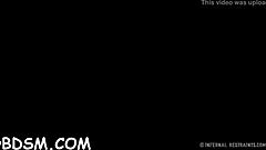 This bounded beauty is so wet while sucking cock 😍