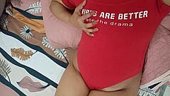 My new stepmom's tits are ready for sucking in homemade masturbation