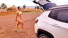 my STEPMOTHER caught me with her CAR and gave me an ANAL surprise OUTDOORS thinking i was going to get a HARD-ON i made her SQUIRT cum from her ASS vagninho e luna oliveira