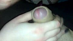 Amature cum in pantyhose lingerie fast handjob