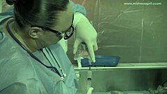 Dominatrix Mistress April Delivers Intense Medical Penis Torture in Exam Room