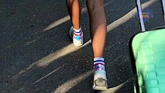 wow, the student takes double penetration from strangers