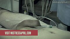Dominatrix Mistress April Delivers Intense Medical Penis Torture in Exam Room