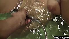 Dagfs Masturbates Cock-Sucking In Hot Bathtub